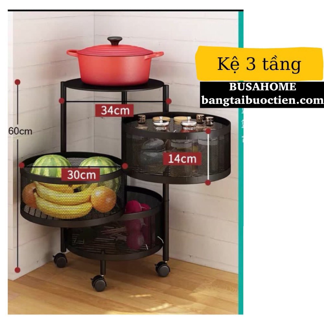 Kệ tròn 3 tầng